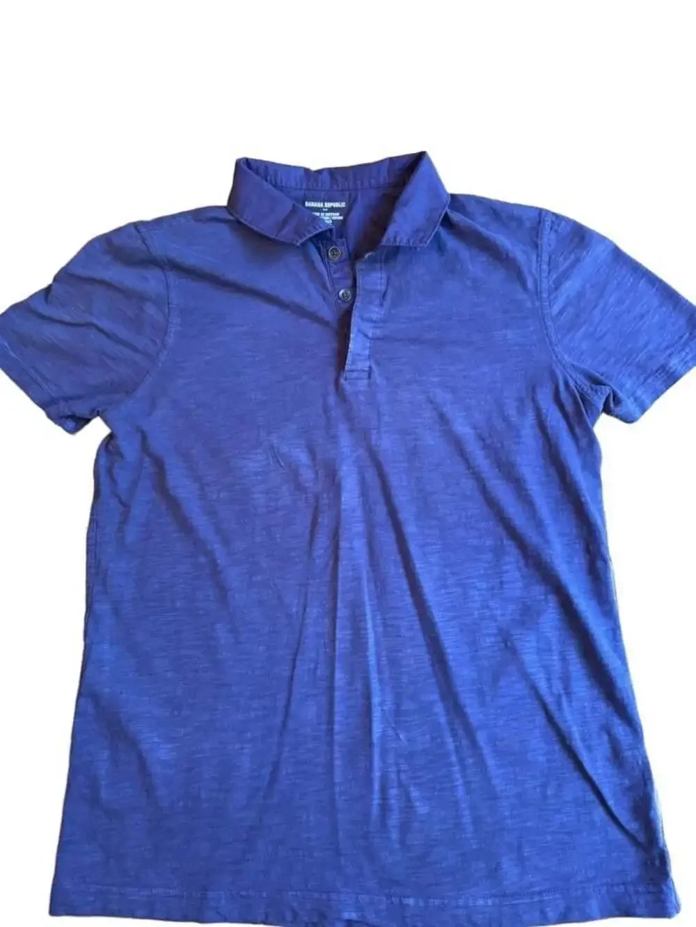 Banana Republic Purple Slub Knit Short Sleeve Polo Shirt Men's Size M h1198